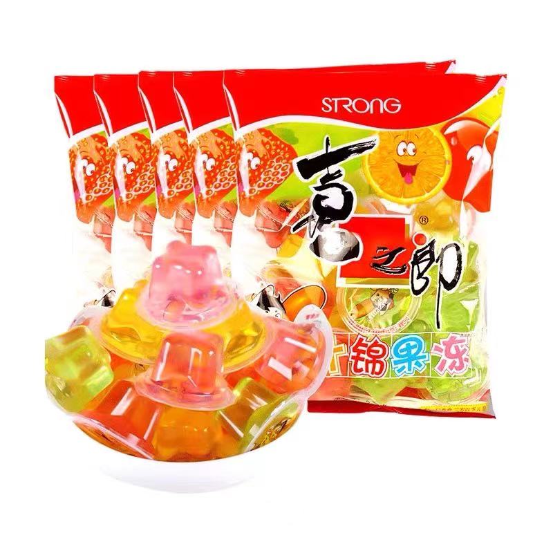 Hot sale jelly mixed fruit shape assorted jelly & pudding fruit snacks