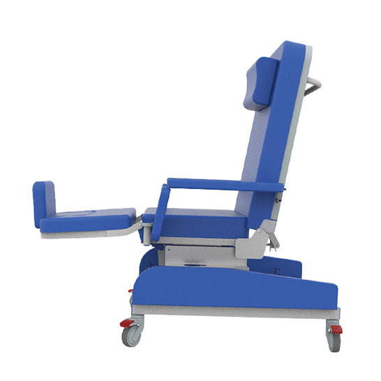 Hospital Furniture Manual Control Reclining mobile Treatment Chair Blood Dialysis Chair