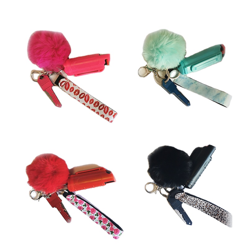 High Quality Plastic Shell Self Defense Pepper Anti-wolf Spray Keychain With 20ml Pepper Spray