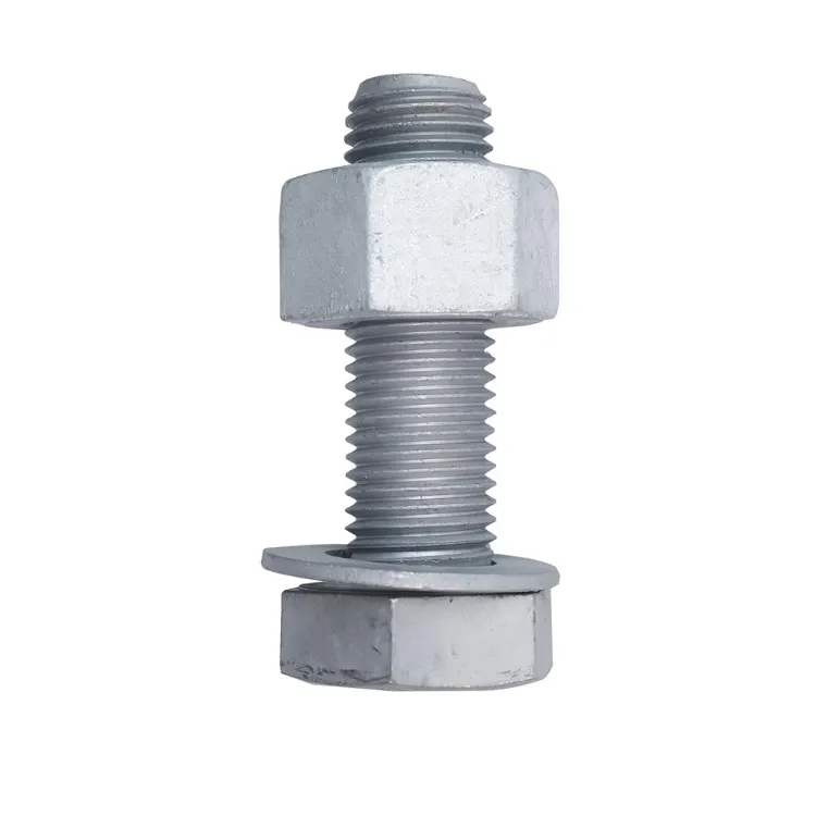 Galvanized Hexagonal Hot Dip Hex Bolt and nut and washer For Automobile Industry