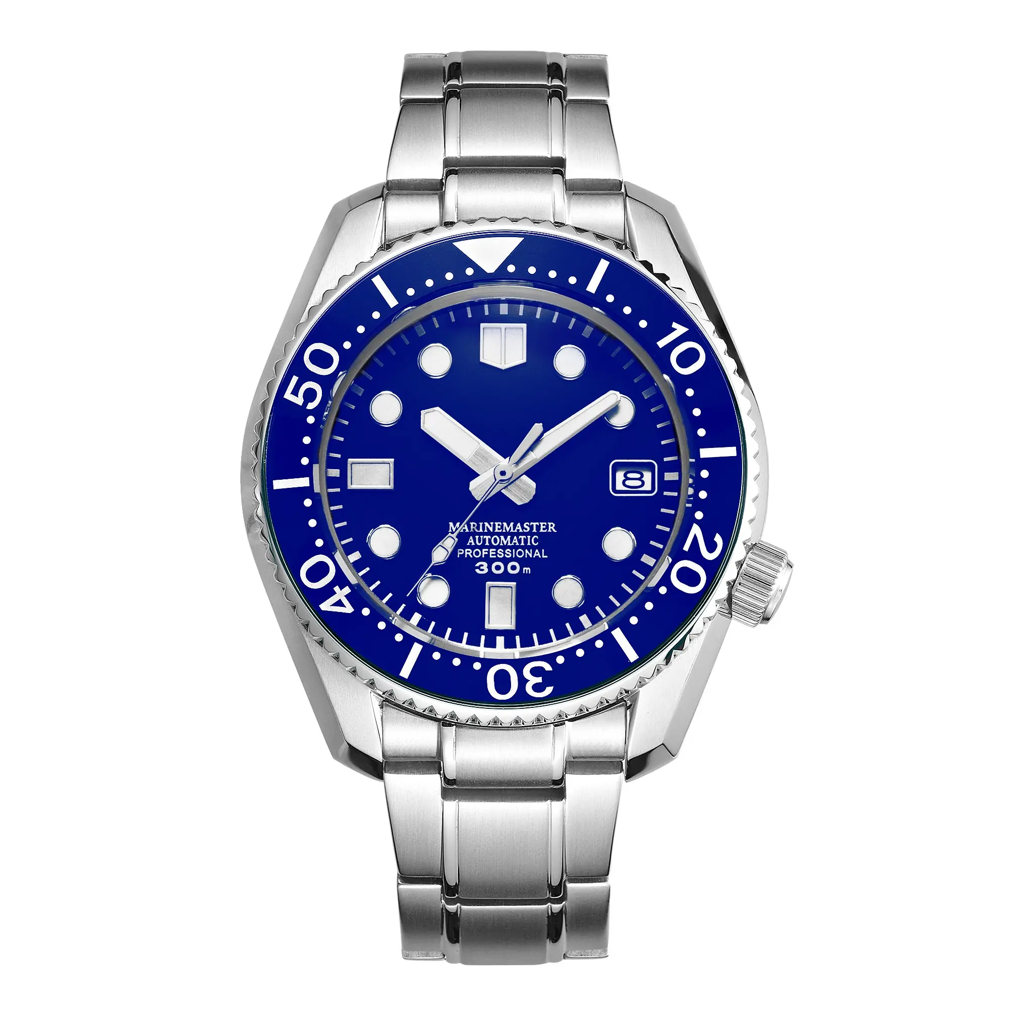 Wholesale 1pcs custom logo low moq marine master professional 300m mechanical automatic diving diver steel watch man for sale