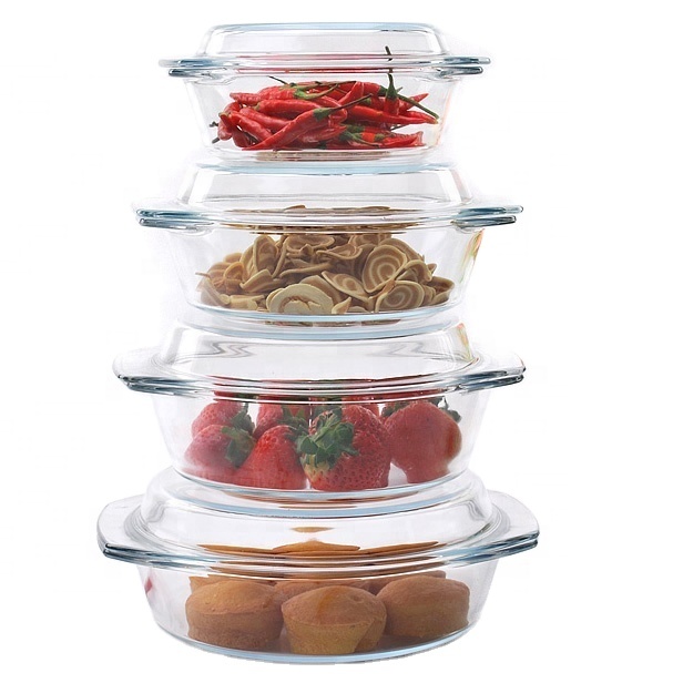 Посуда Pyrex, стеклянные кастрюли, наборы кастрюль с крышкой