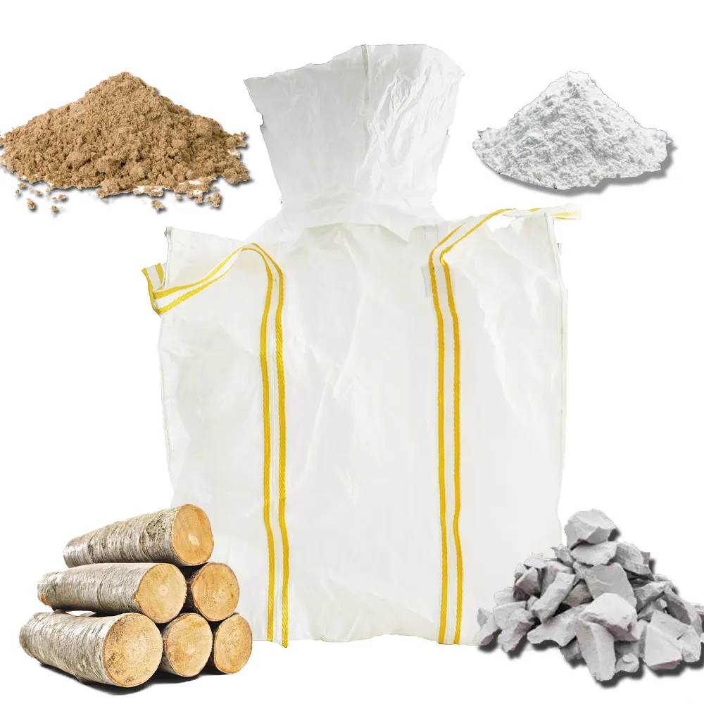 polypropylene woven 1 ton pp maxi bulk fibc container big jumbo bag for sand cement mineral coal firewood rice corn flour sugar