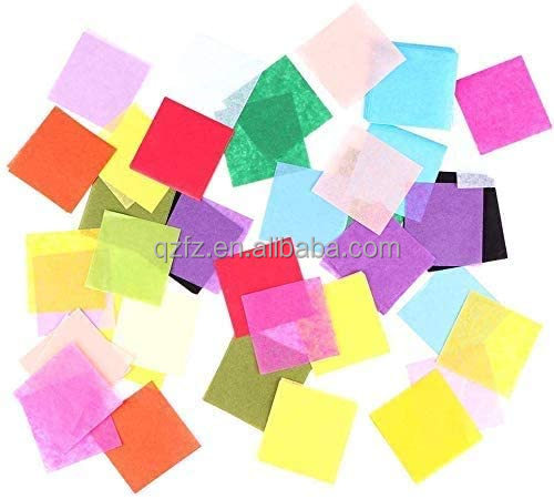 Bleeding Tissue Paper Squares 2 inch x 2inch-for Arts & Crafts, DIY Projects, Classroom Activities