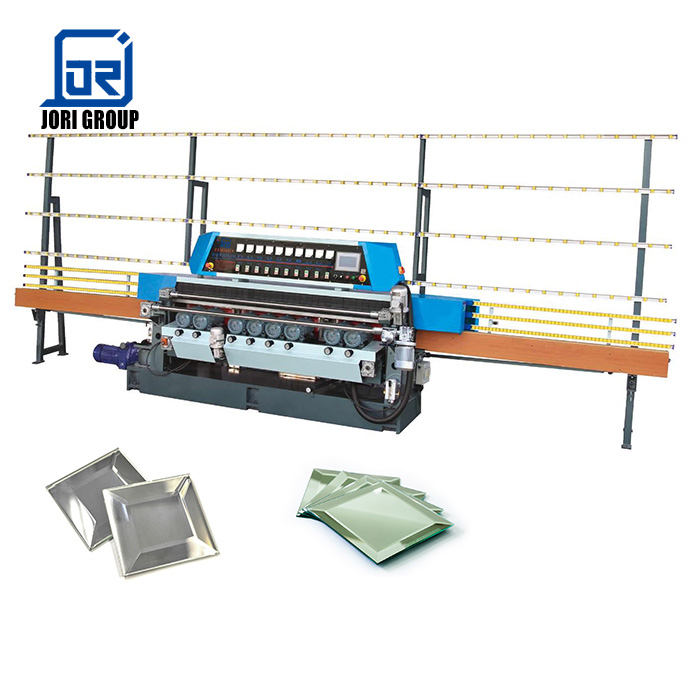 Large volume mirror glass beveling machine with long service life