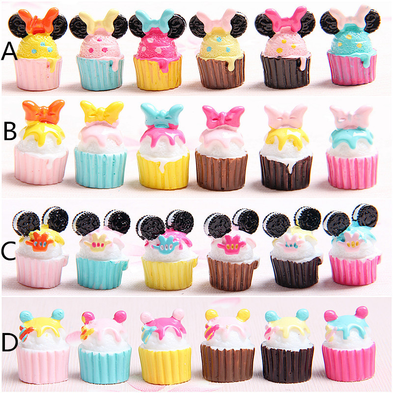 Wholesale Price Slime Suppliers Playdough Resin Slime Charms Mini Cupcakes Diy Cellphone Accessories Phone Case Slime Charms