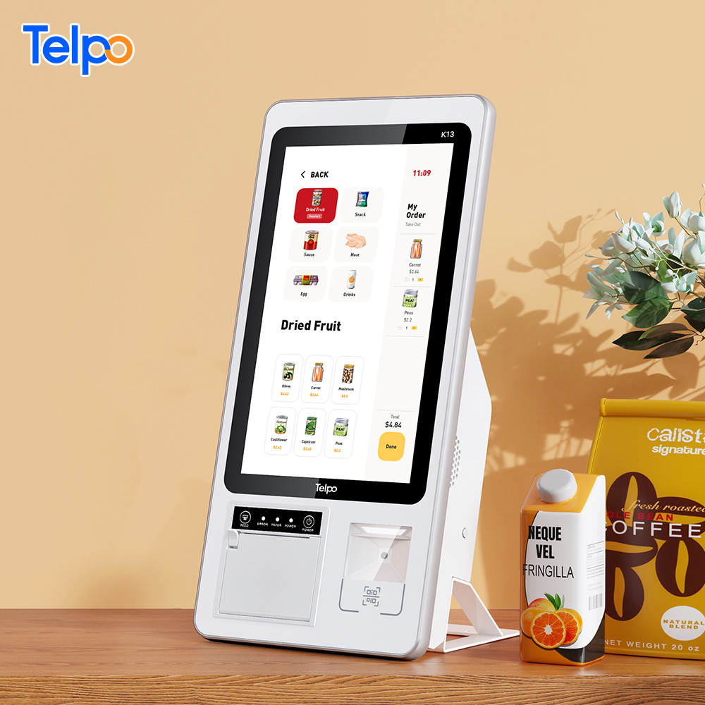 Telpo K10MINI android mini 11.6-inch check-out food ordering machine self service touch screen payment kiosks