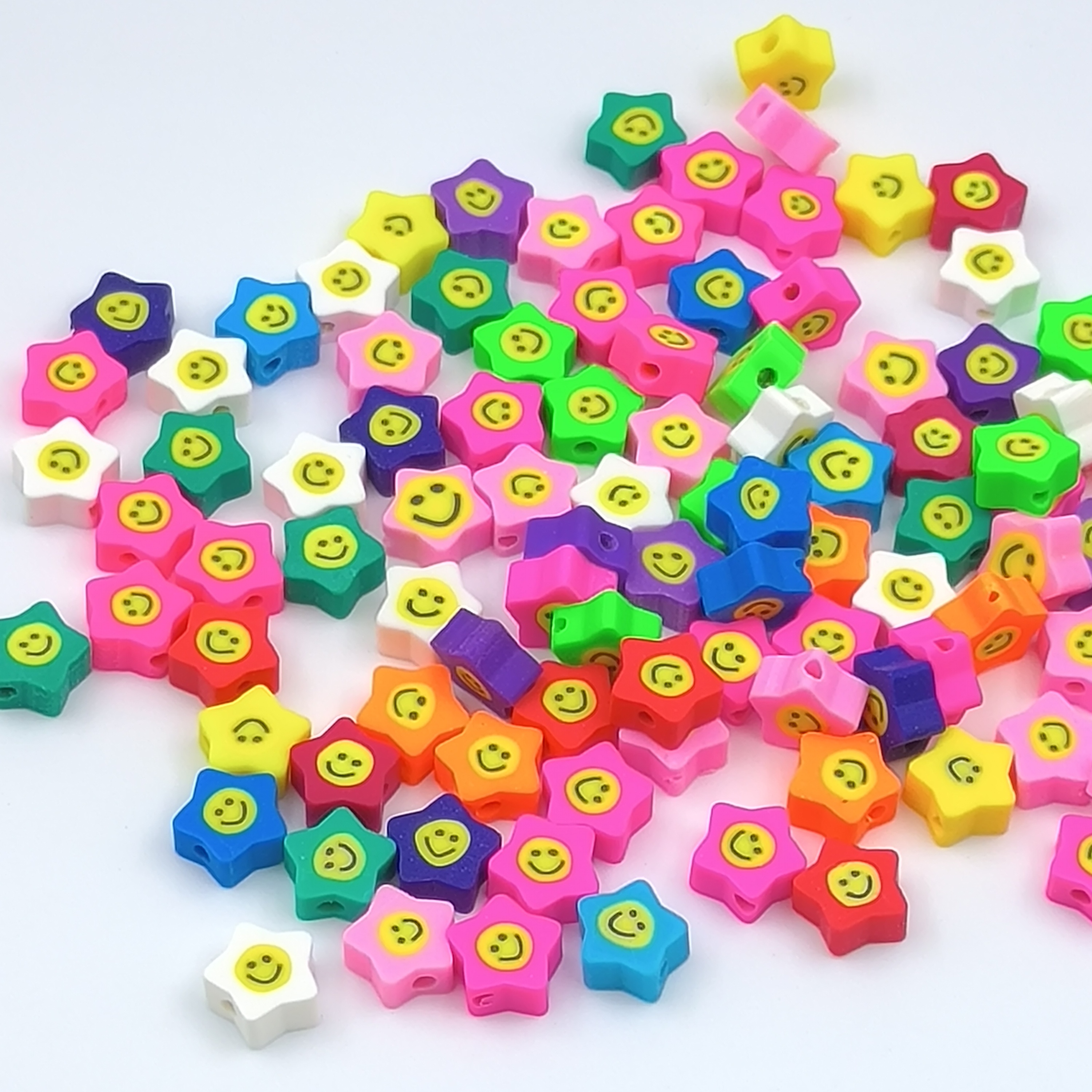 Hot selling 10mm mixed color polymer clay beads pottery beads DIY bracelet necklace loose bead wholesale