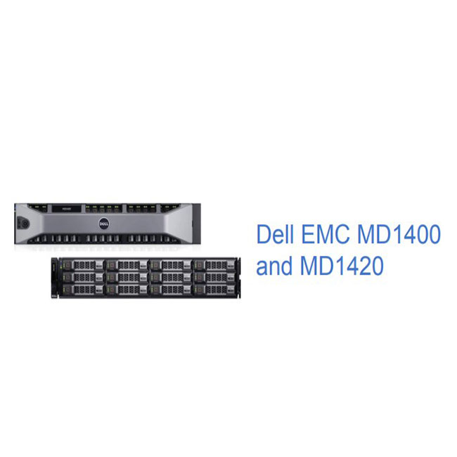 Сетевые контроллеры 12G-SAS-4, 12x4 ТБ D ELL PowerVault MD1400 Storage