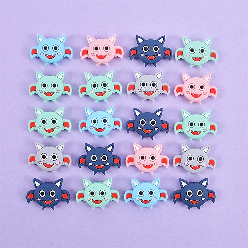 Wholesale Customization Bangxing Silicone Halloween Bat Beads Baby Safe And Reliable Bat Shaped Silicone Teething Beads