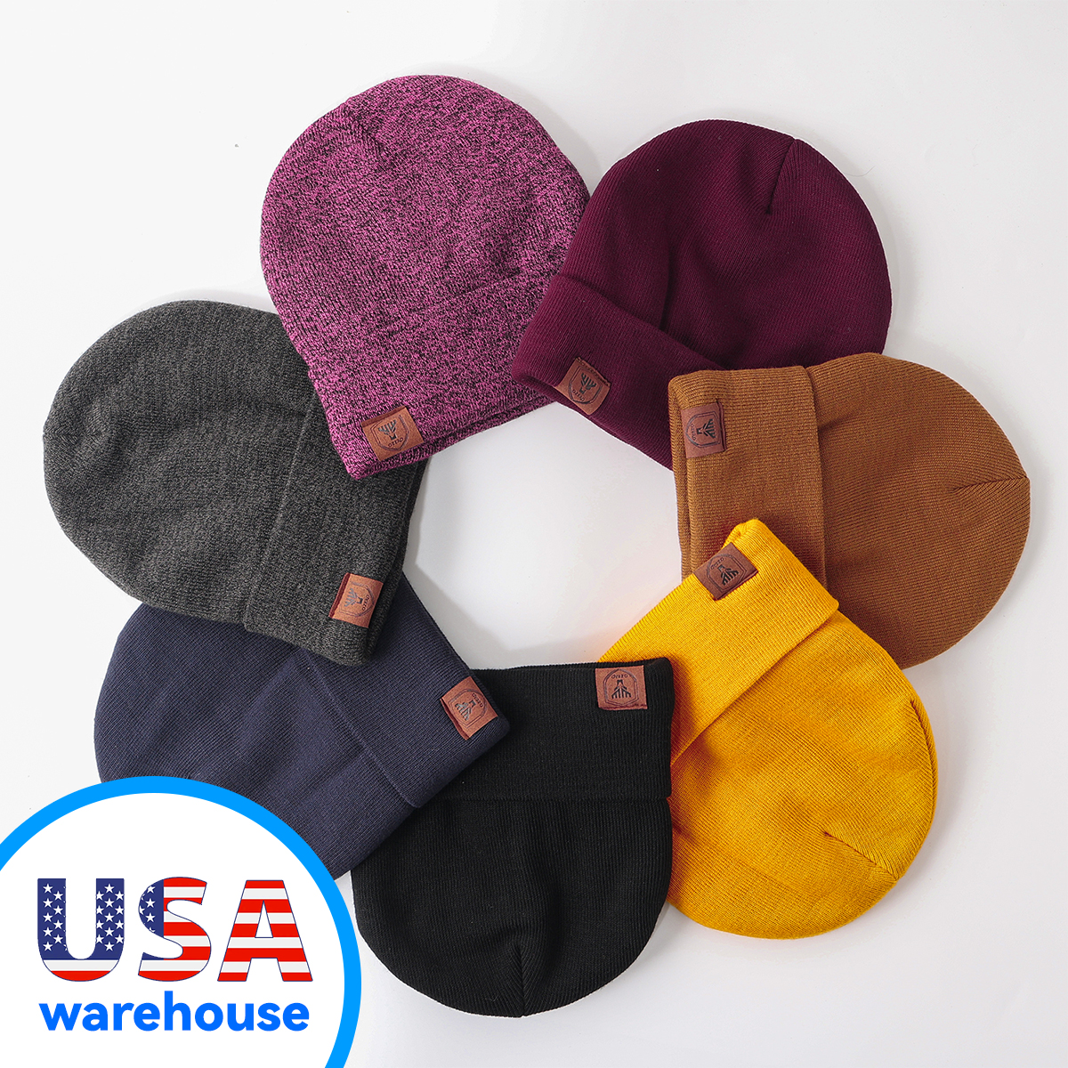 OZERO Colour Winter Warm Skull Hats Cap Custom Logo Acrylic And Wool Outdoors Fashion Women Men Knitted Beanie