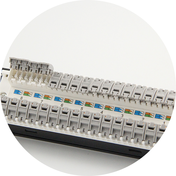 Патч-панель UTP Cat6, 24 порта, совместима с Cat5e/6 кабелями, 1U 19"