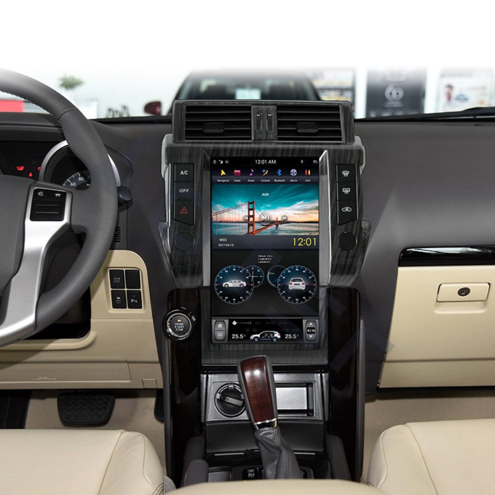 Автомобильный мультимедийный радиоплеер Tesla на Android для Toyota Land Cruiser Prado 150 2014-2018, автомобильный GPS-навигатор