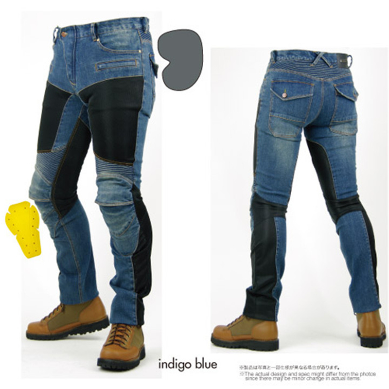 Anti-fall Riding Motorcycle Pants With CE Protector Off-road Racing Elastic Jeans Breathable Denim Cloth Biker Jeans