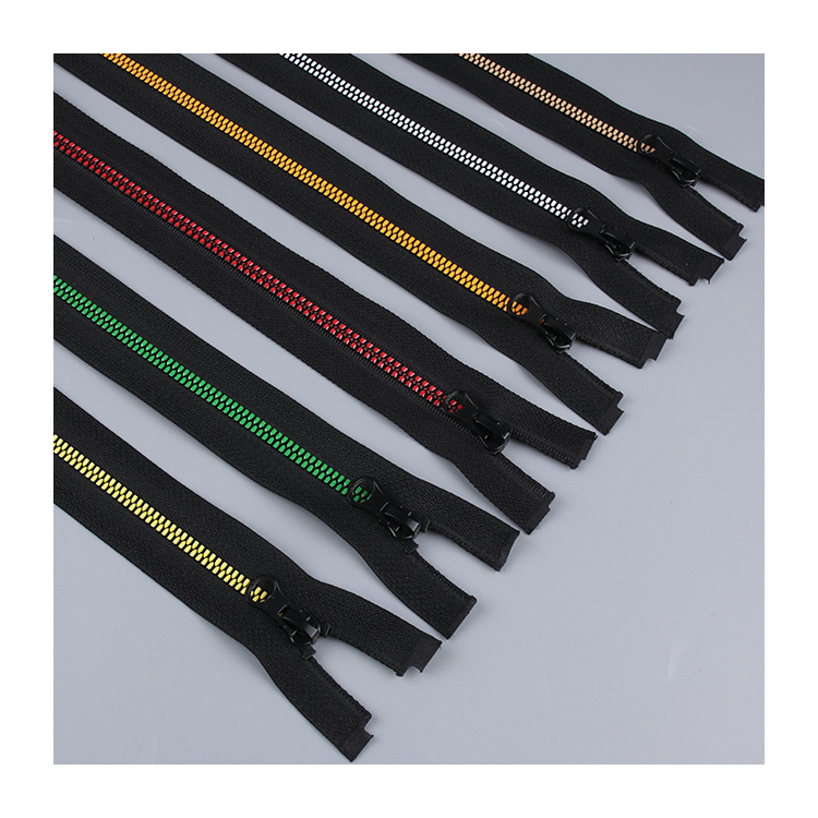 3#5#8#Rubber teeth zipper Resin Zipper Special rubber teeth oil Corn tooth zipper Coat pocket Plastic long chain cloor teeth