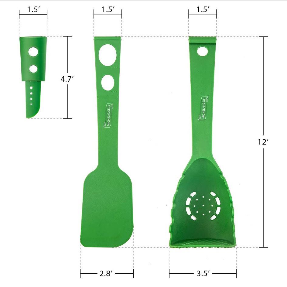 Household multifunctional kitchen spaghetti spoon spatula gadget