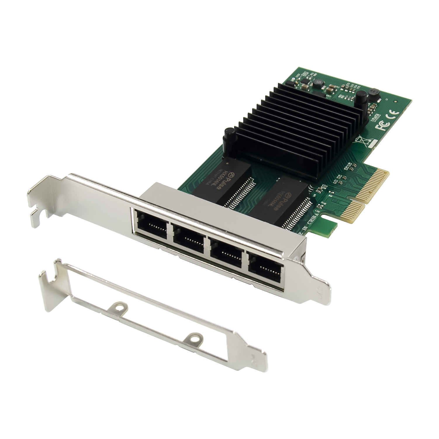 PCIe x4 Quad RJ45 Gigabit Ethernet NIC Intel NHI350AM4 порт сетевой карты 10G i350-T4