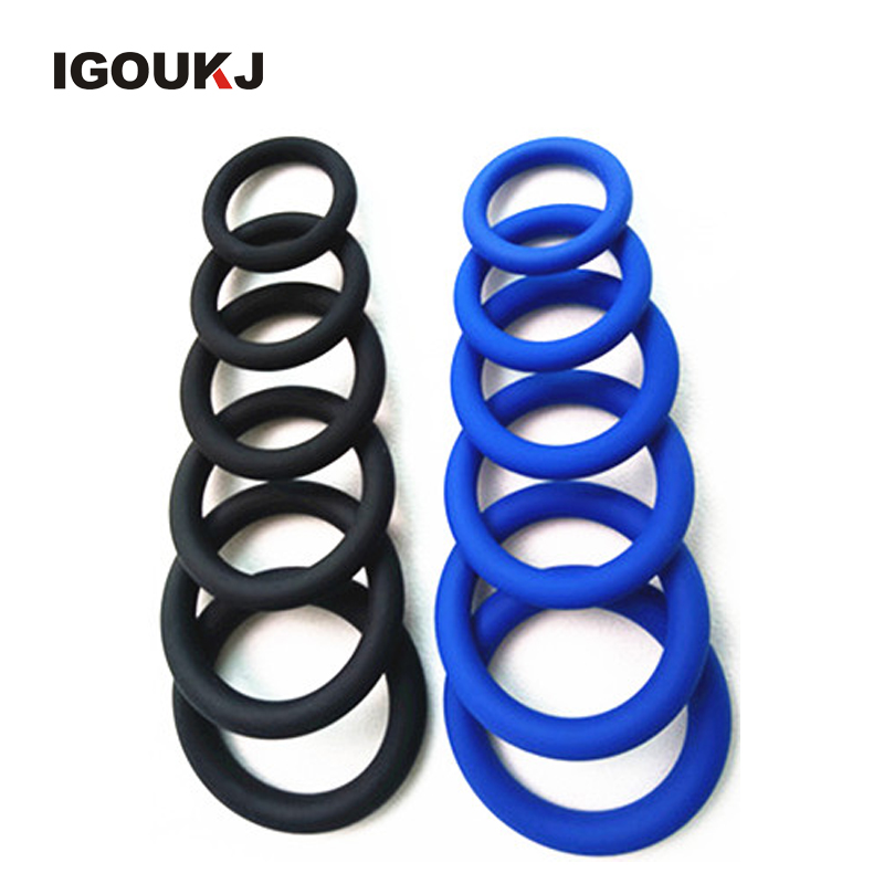 Medical Grade Stretchy Soft Silicone Rings Trainer Cock Ring Male Triple Cock Ring for Starter Beginner Adult Sex Toys for Man