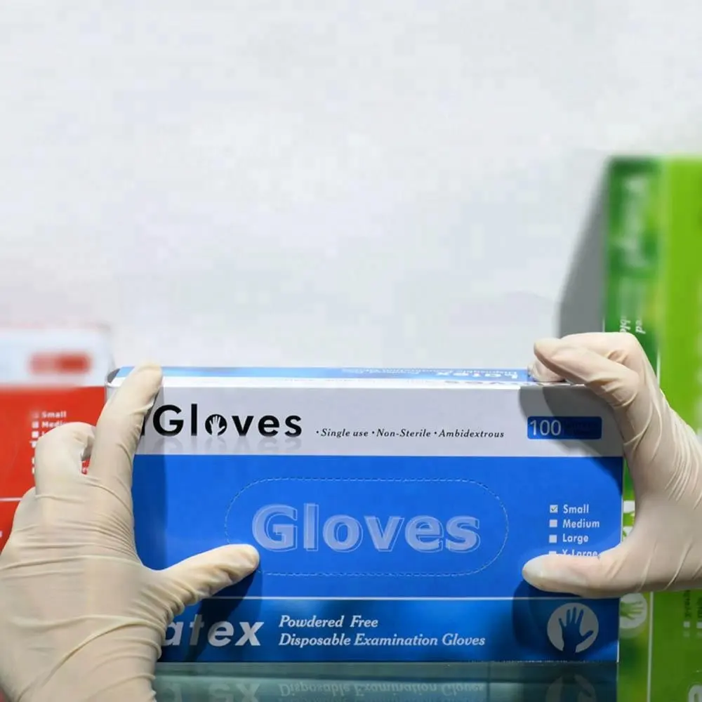 Disposable latex glooves prices guantes de latex medical glooves latex examination glooves in Malaysia