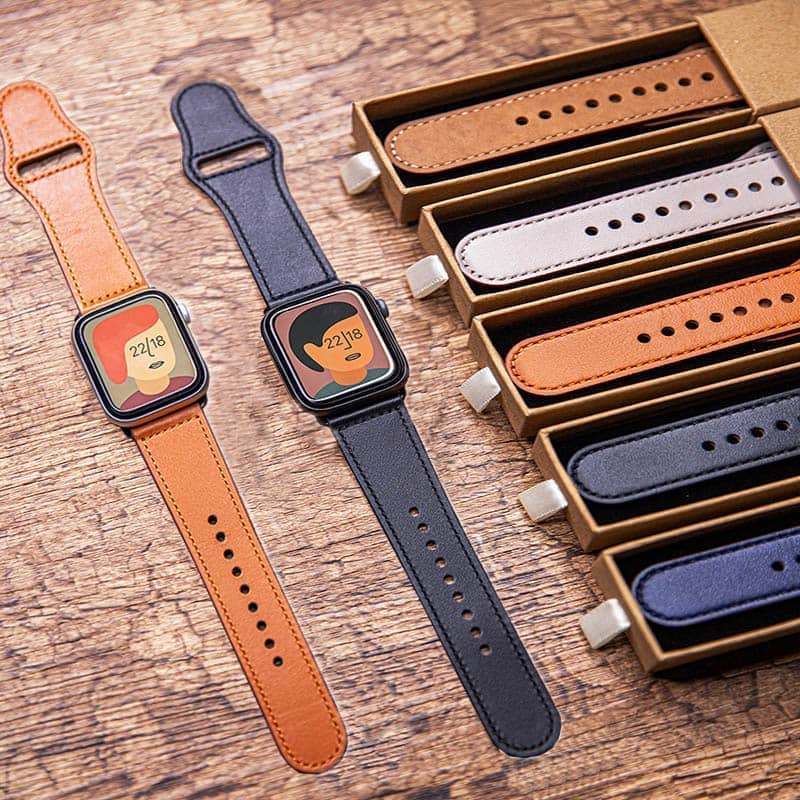 Для наручных часов Apple watch, ремешок 40/44 мм дизайнерские винтажные кожаные поводки-ремешки для часов для iPhone наручных часов iWatch, полос