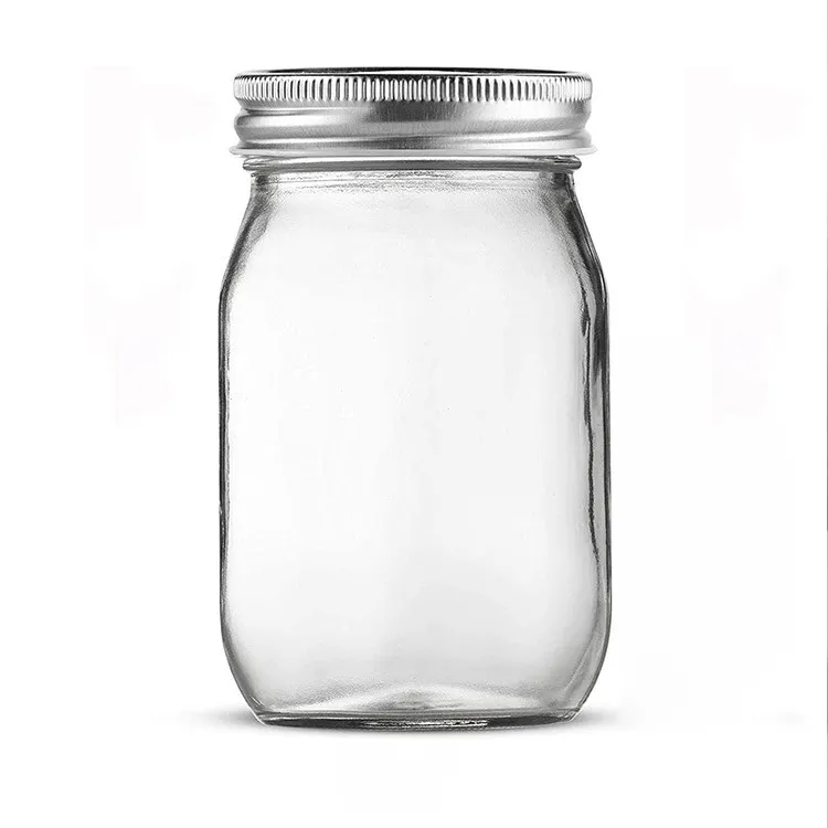 Empty glass mason jar manufacturer glass bulk canning mason jar with lid