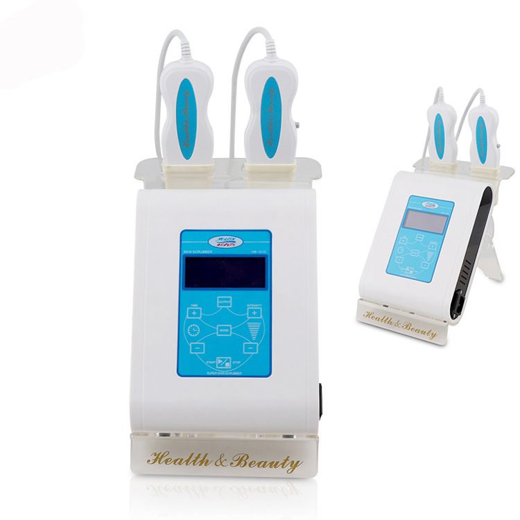 Hot! Portable Double Ultrasonic Ultrasound Beauty Machines, Skin Peeling Scrubber, Facial Cleaner, Professional