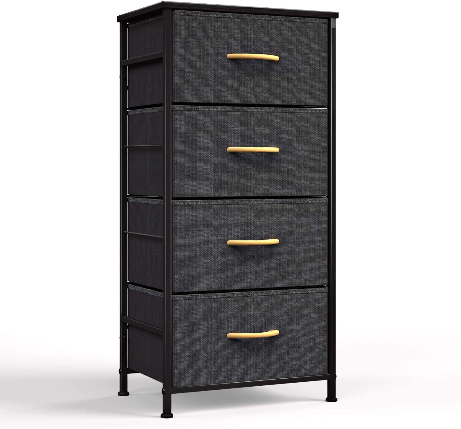 ANQI Factory customized good quality sturdy fabric drawer closet organizer dresser fabric bins cabinet storage box(No rack)