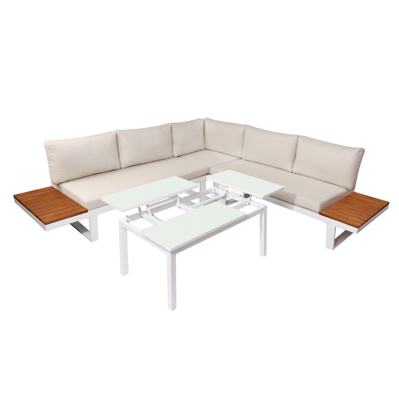 Modern Leisure Aluminum Lounger Set of 4PCS Metal Furniture Sets