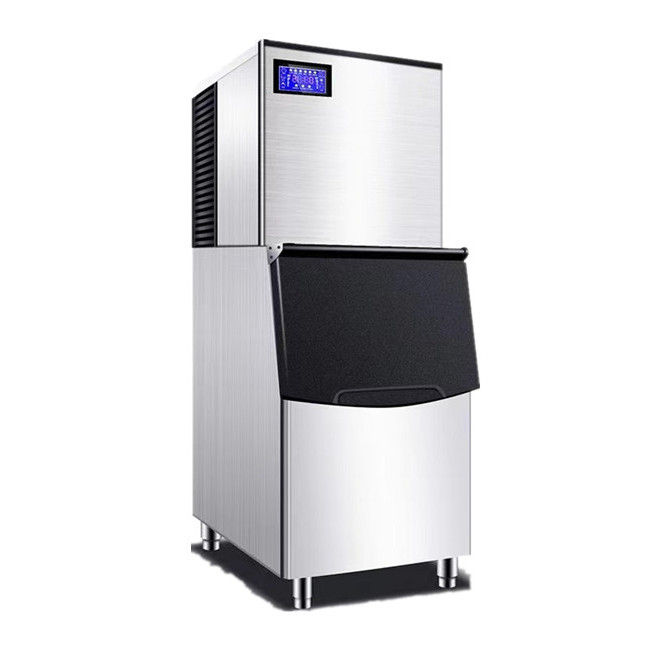 Popular commercial movable stainless steel freezer whiskey electric full cube machine ice maker for home use restaurant shop