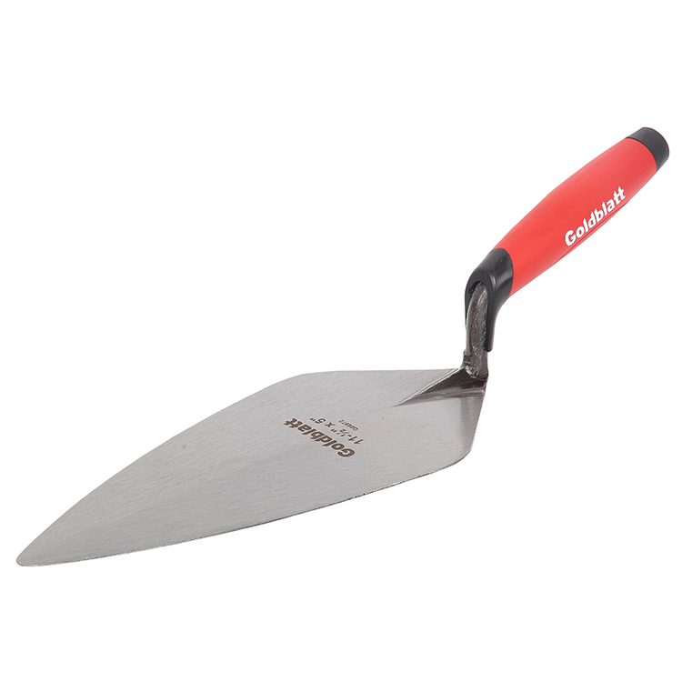 Goldblatt Pro London Brick Trowel, One-piece Drop Forged Blade, With Soft Grip Handle