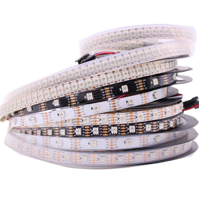 WS2813 смарт-Адресная ИС 4Pin 5050 RGB 5V RGBIC 30 60 144 пикселей IP20 IP65 IP67 IP68 светодиодная лента