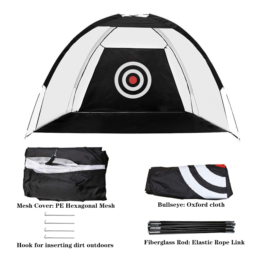 10 x 7ft Golf Hitting Net Sets with Chipping Target Pockets,Golf Training Aids Practice