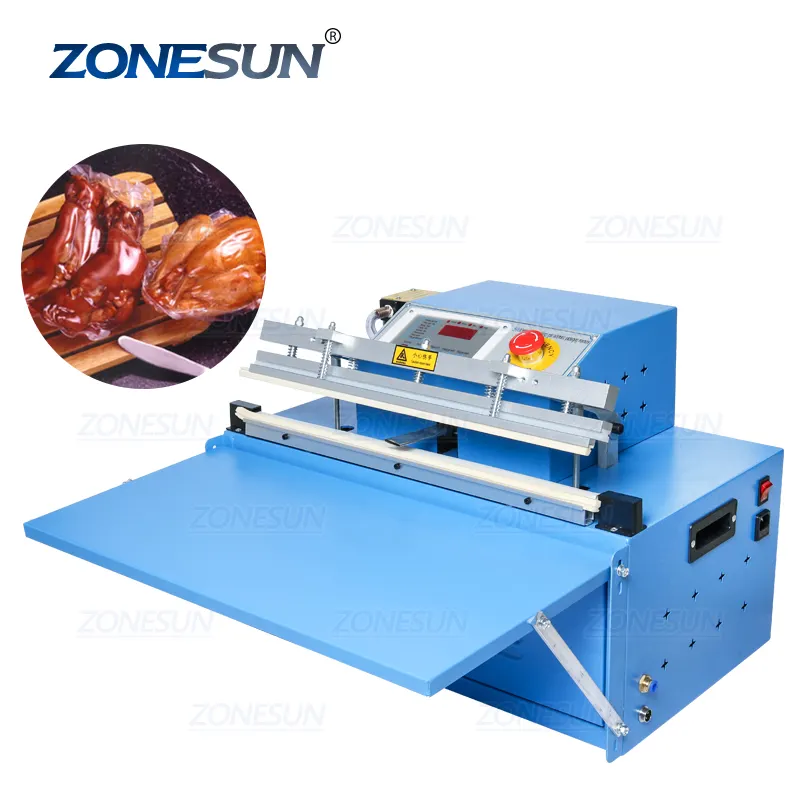 ZONESUN ZX500 Automatic Storage Bag Vacuum Clothing Sealing Machine Packing Sealer Machinery