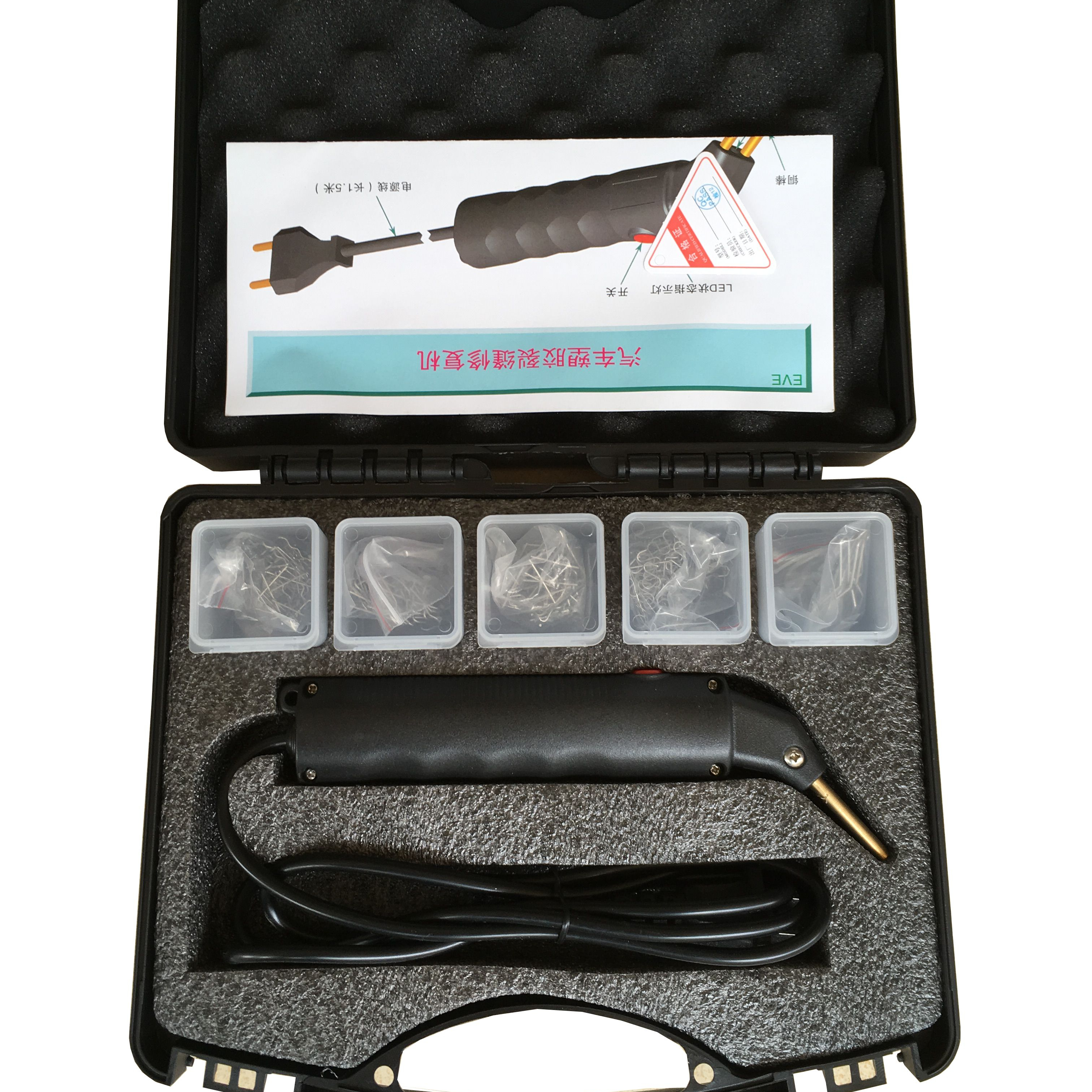 Hot Stapler Plastic Car Bumper Repair Kit Bodywork Fender Fairing Welder Gun Professional Welding Repairing Welding Machine