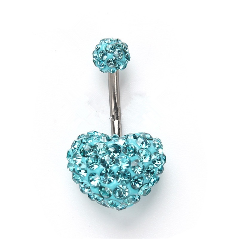 Wish Hotsale тело сексуальные пирсинг ювелирные изделия Shinny Shambala Пирсинг живота бар сердце пупок пирсинг тела кольцо для женщин