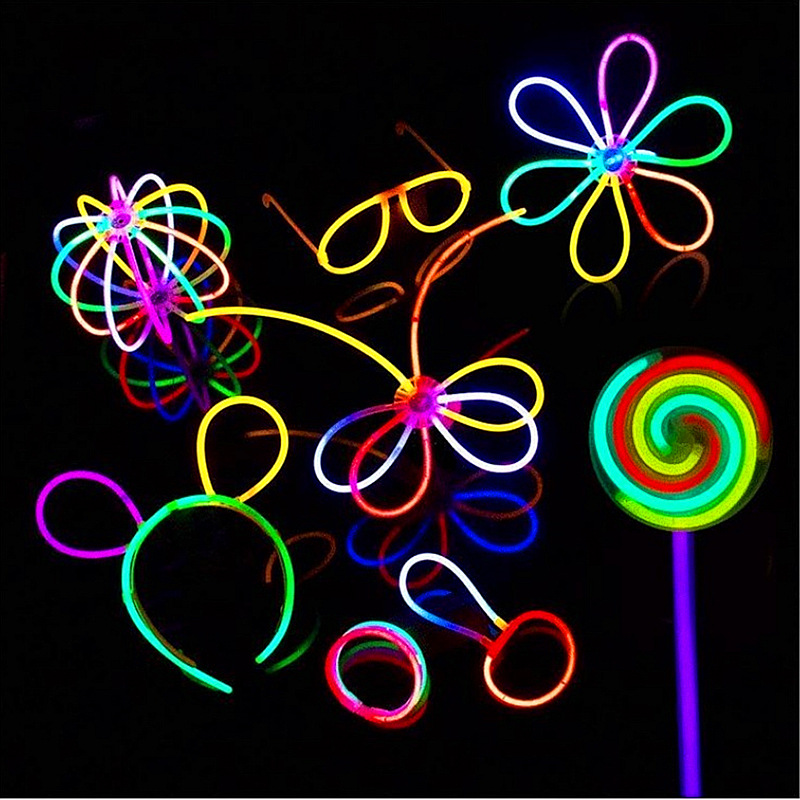 Nicro Neon Party Supplies Luminous Headband Bracelet Glasses Frame Props Glow In The Dark Favors Glow Stick Special Accessories