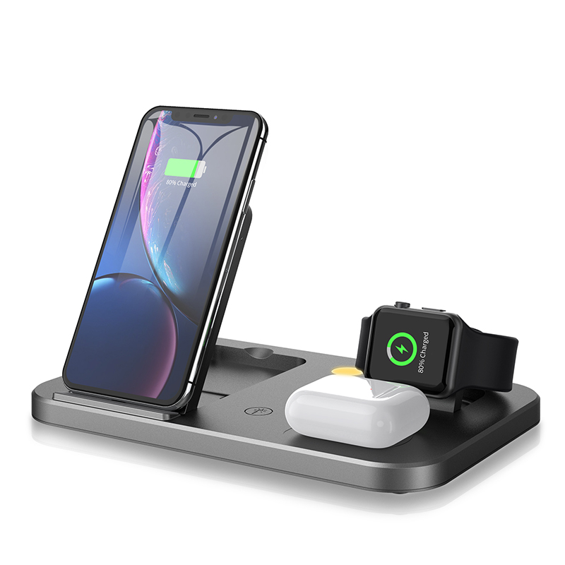 New Arrival 5 in 1 Wireless Charger Stand for iphone12 Charger Dock Station Charger for Airpods Apple Watch Series