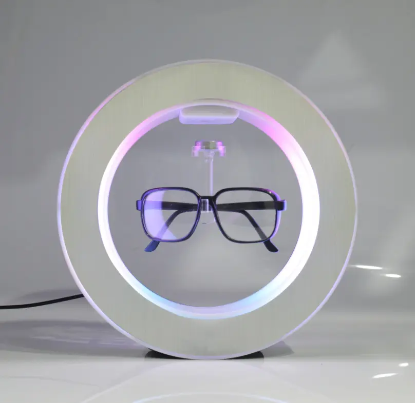 glasses magnetic levitation floating rotating display levitating display  sunglasses  display rack for bottles glasses