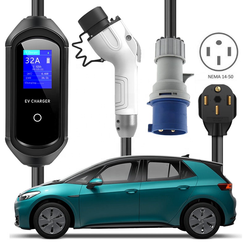 Тип 2 J1772 240V 220 ВОЛЬТОВ китайский 7KW 32A GBT EV зарядное устройство для Audi A3 e-tron зарядное устройство 3 портативный EVSE зарядки 3.5KW 7.4KW 35KW 74KW