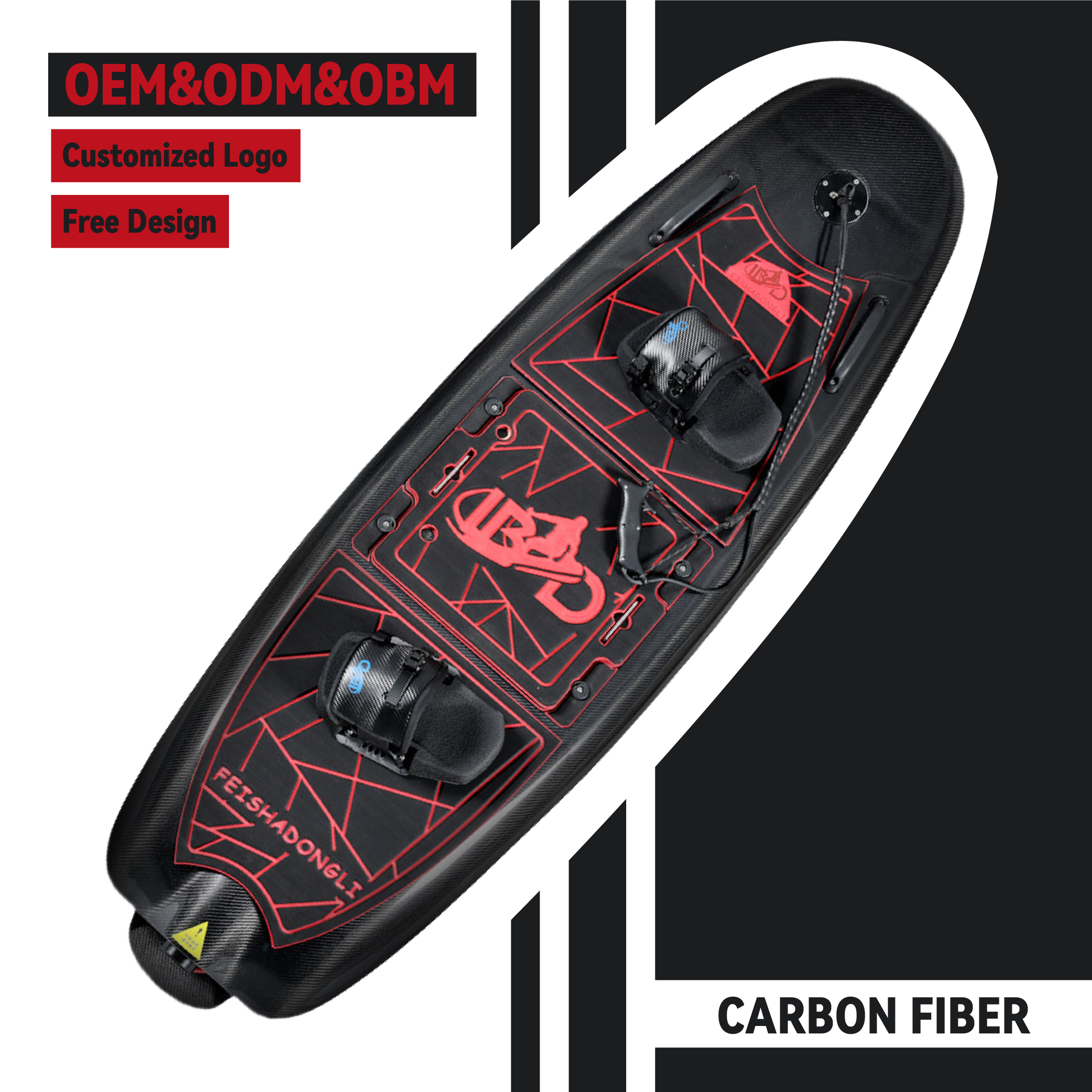 ODM /OEM Wholesale Fast Speed 55KM/H Electric Surfboard Unisex Carbon fiber Material  Factory Price for Water Sports