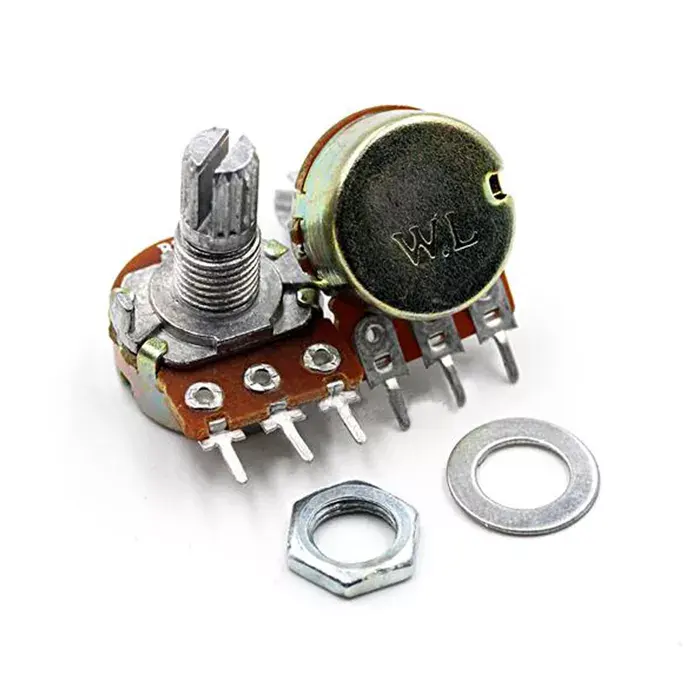 Variable Resistor Potentiometer 15MM Shaft 5K Ohm B5K Wh148 Single Rotari Potentiometer 3 Pin With Switch
