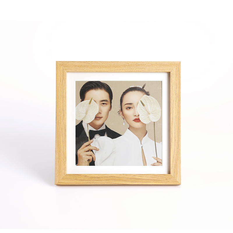 Hot Sale Rectangle Claasic Wooden Photo Square Rotating Wood Pictures Frame