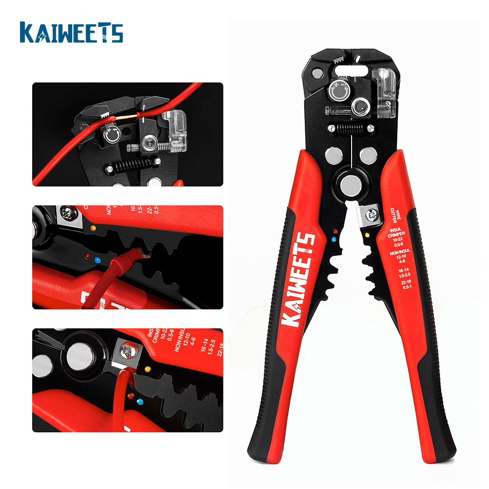 Kaiweets KWS-302 обжимной инструмент набор Многофункциональный кабельный резак и зачистки проводов терминал обжимной инструмент набор