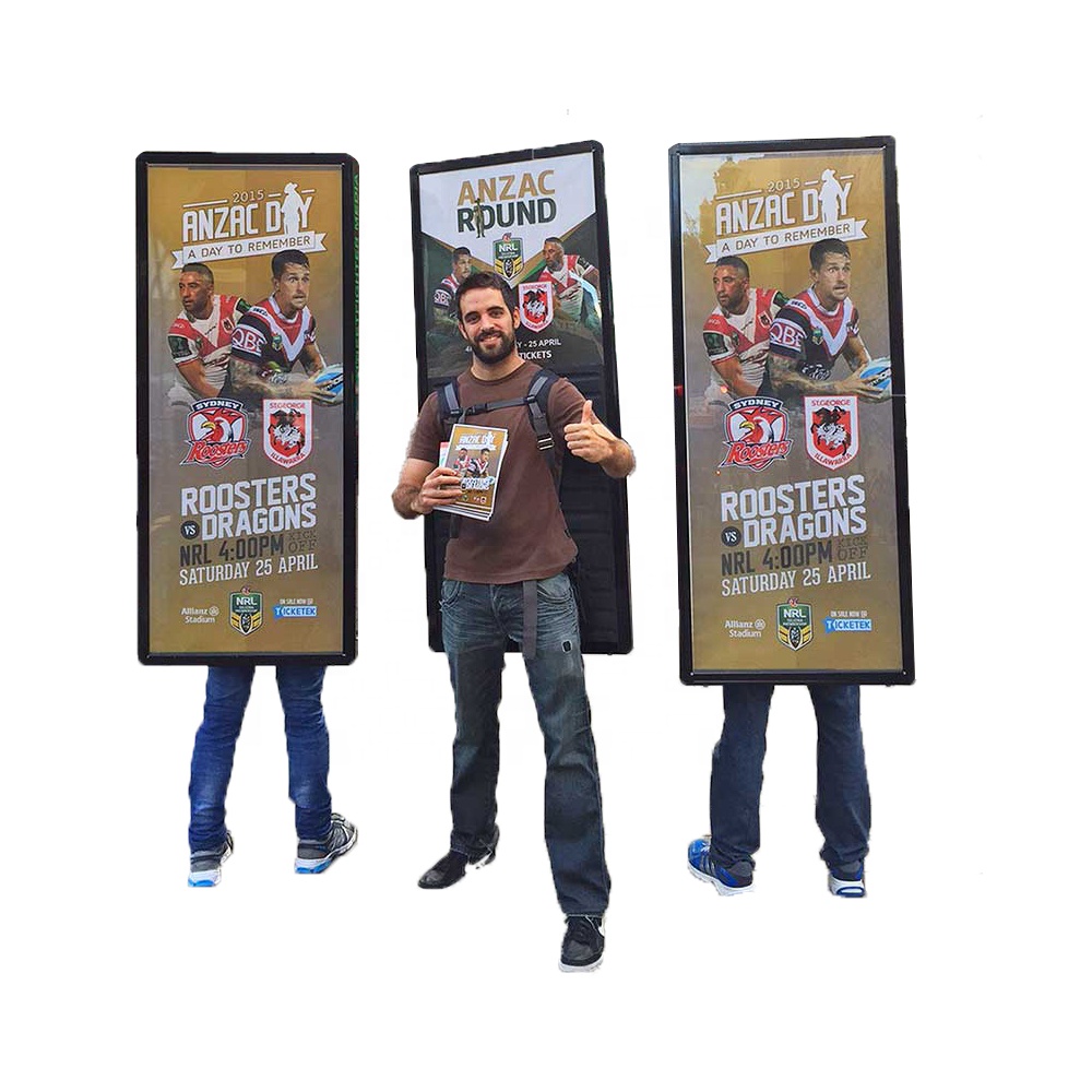 battery powered led picture frame light event display advertising walking billboards