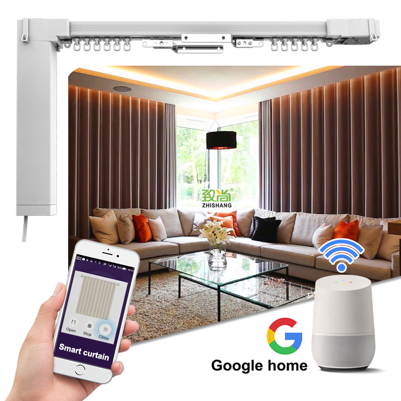 Умный моторизованный карниз для штор House project Alexa Tuya, Электрический карниз для штор