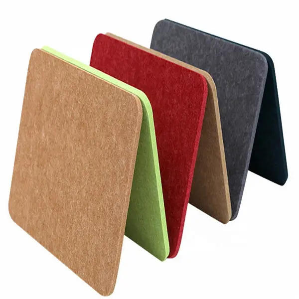 Eco friendly Square Shape Acoustic Panels Wall Panel Colorful Fabric Acoustic Panels