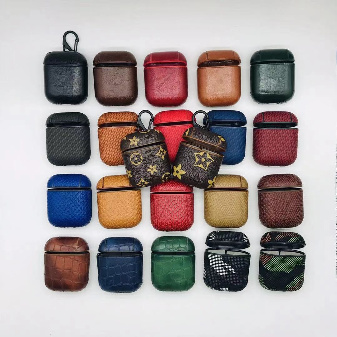 2019 2020 защитный роскошный бренд для Airpods Pro 1 2 3 чехол из искусственной кожи кожаный чехол для Airpods