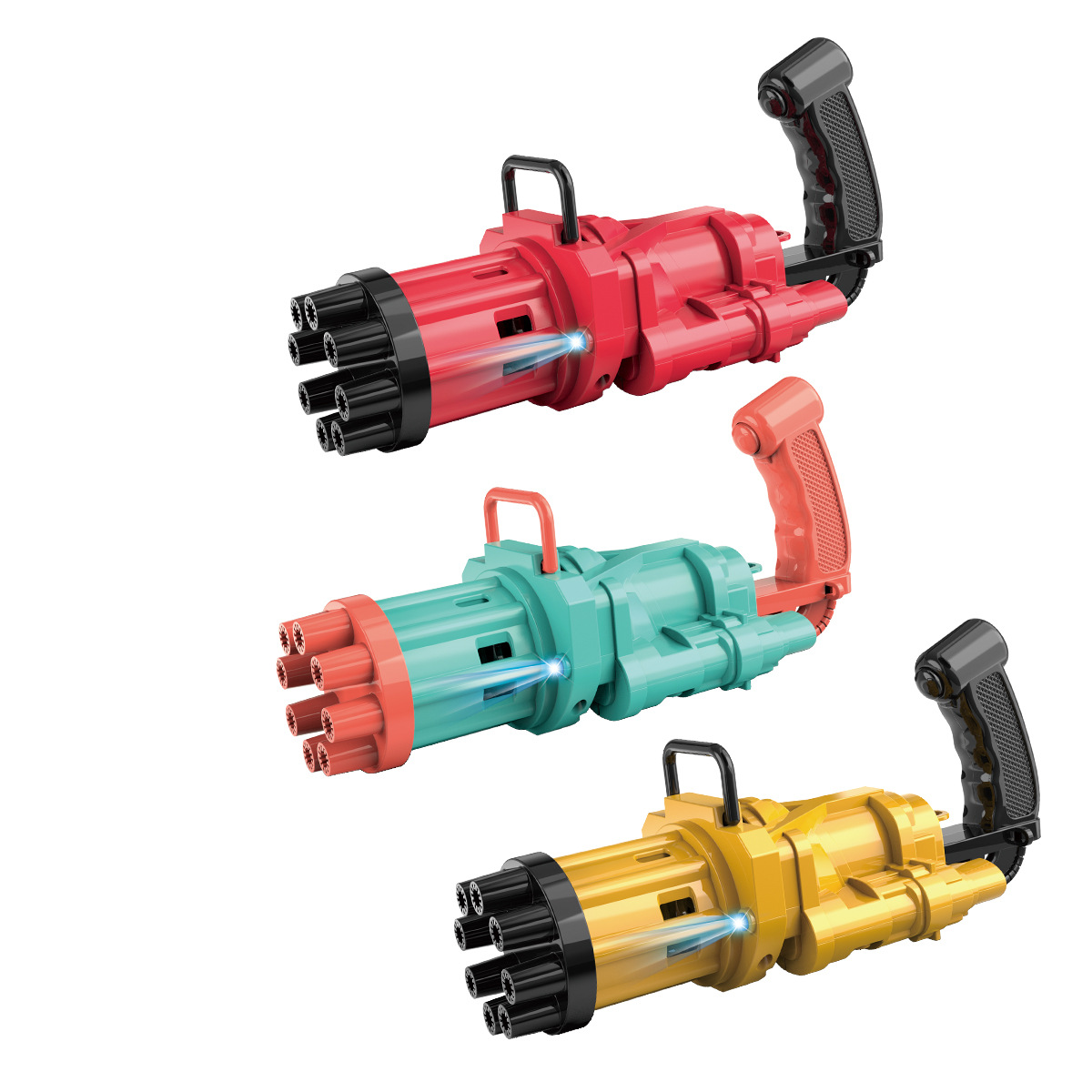 2021 Newest Electric Battery Plastic Gatlin Bubble Machine Spray Gun Toy