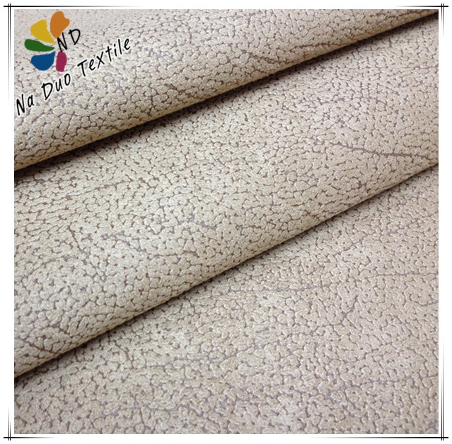 Cheap suede fabric Fake leather /pig skin suede fabric for sofa