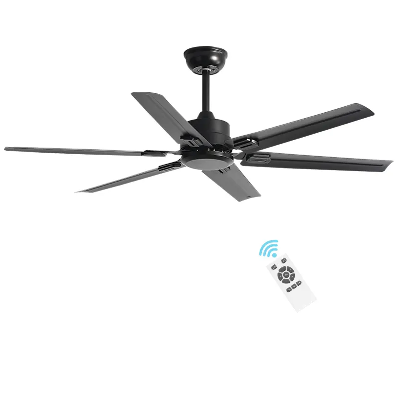 Hot Selling European Style Stainless Steel Blades Remote Control Smart Modern Ceiling Fan